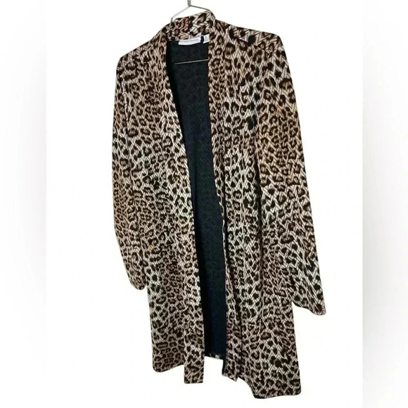 Stylish Quality Leopard Print Duster with pockets, Sz M - Picture 2 of 4